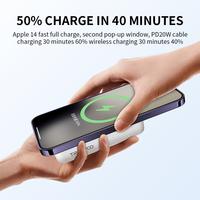 15W Wireless Magnetic PD Super Fast Power Bank T-F25