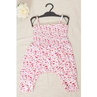 2-6 Years Rope Strap Jumpsuit White-Red - 12329.1771.