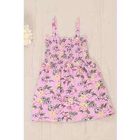 2-6 Years Old Children's Dress with Rope Straps Pinkyellow - 12523.1771.