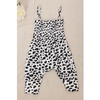 2-6 Years Rope Strap Jumpsuit White&Black - 12329.1771.