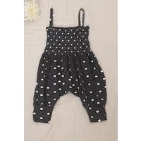 2-6 Years Rope Strap Jumpsuit Blackpolka Dot - 12329.1771.