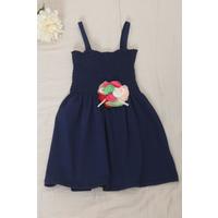 2-6 Years Old Children's Dress with Rope Straps Navy Blue - 12523.1771.