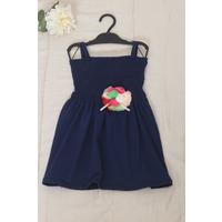 2-6 Years Old Children's Dress with Rope Straps Navy Blue - 12523.1771.