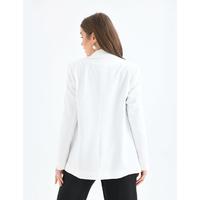 2 Button Piping Detail Jacket White