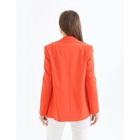 2 Button Piping Detail Jacket Orange