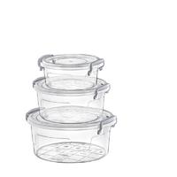 Triple Round Storage Container ( 0,6+1,2+2,1 L )-02 1149