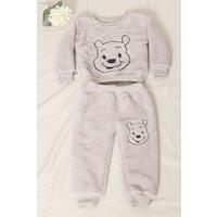 3-7 Years Old Children's Fleece Suit Beige - 12430.1770.