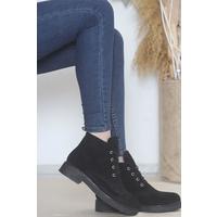 3 Cm Heeled Ankle Boots Suede Black - 15538.264.