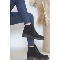 3 Cm Heeled Ankle Boots Suede Black - 15538.264.