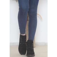 3 Cm Heeled Ankle Boots Suede Black - 15538.264.