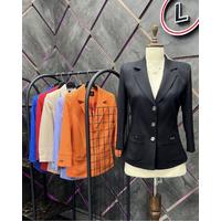 3 Button Blazer Jacket Black