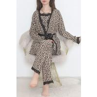 3-Piece Suede Pajama Set Leopard2 - 668.1287.