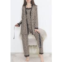 3-Piece Suede Pajama Set Leopard2 - 668.1287.