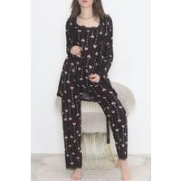 3-Piece Suede Pajama Set Nakitgül - 668.1287.