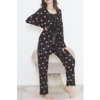 3-Piece Suede Pajama Set Nakitgül - 668.1287.