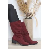 4 Cm Crinkle Boots Plum - 11968.264.