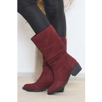 4 Cm Crinkle Boots Plum - 11968.264.