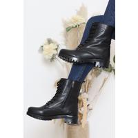 4 Cm Heeled Boots Black Leather - 15580.264.