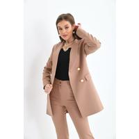 4 Button Shawl Collar Suit Tan