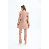 4 Button Shawl Collar Suit Tan