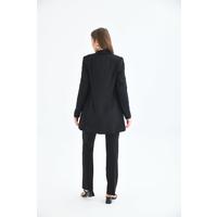 4 Button Shawl Collar Suit Black