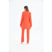 4 Button Shawl Collar Suit Orange