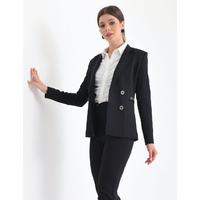 4 Button Accessories Suit Black