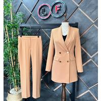 4 Button Shawl Collar Suit Tan