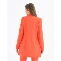 4 Button Shawl Collar Blazer Jacket Orange