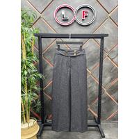 4 Button Wide Leg Trousers Gray