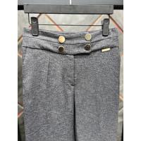 4 Button Wide Leg Trousers Gray