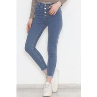 4 Buttons Tassel Jeans Trousers Light Blue - 5337.1606.