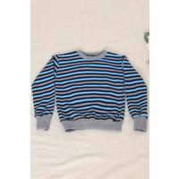 5-12 Years Old Child Striped Sweat Gray Blue - 15577.1250.