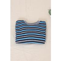 5-12 Years Old Child Striped Sweat Gray Blue - 15577.1250.
