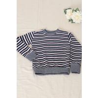 5-12 Years Old Children's Striped Sweat Gray Powder - 15577.1250.