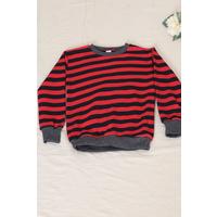 5-12 Years Old Child Striped Sweat Red-Black - 15577.1250.