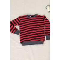 5-12 Years Old Child Striped Sweat Red-Black - 15577.1250.