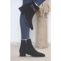 5 Cm Heeled Boots Black Leather - 15549.264.