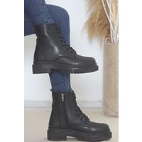 5 Cm Heeled Boots Black Leather - 15541.264.