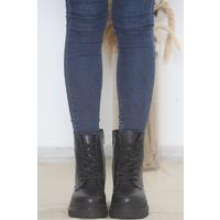 5 Cm Heeled Boots Black Leather - 15541.264.