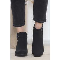 5 Cm Heeled Boots Suede Black - 12341.264.