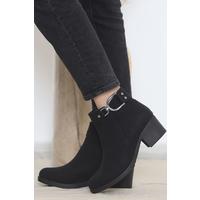 5 Cm Heeled Boots Suede Black - 12341.264.