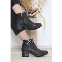 5 Cm Heeled Boots Black Leather - 12341.264.