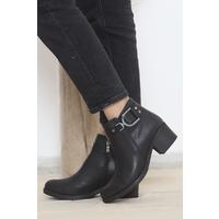 5 Cm Heeled Boots Black Leather - 12341.264.