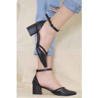 Black leather Shoes with 5 Cm Heels - 8919.264.