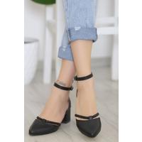 Black leather Shoes with 5 Cm Heels - 8919.264.