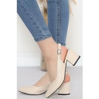 Beige Shoes with 5 Cm Heels - 17307.264.