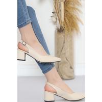 Beige Shoes with 5 Cm Heels - 17307.264.