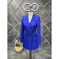 6 Button Blazer Jacket Saks Blue