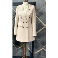 6 Button Blazer Jacket Beige